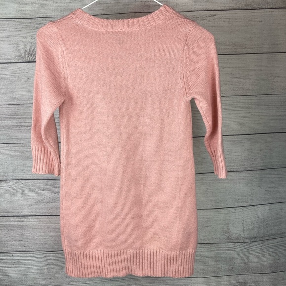 Pink in girl sweater extra long Med (10-12) - Picture 2 of 3